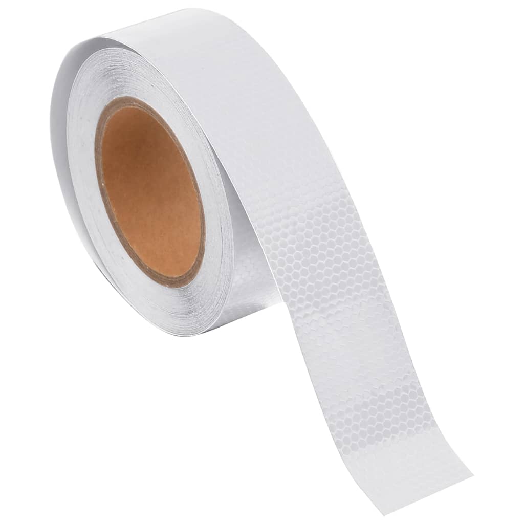 Reflecterende tape 5 cm x 20 m PVC wit