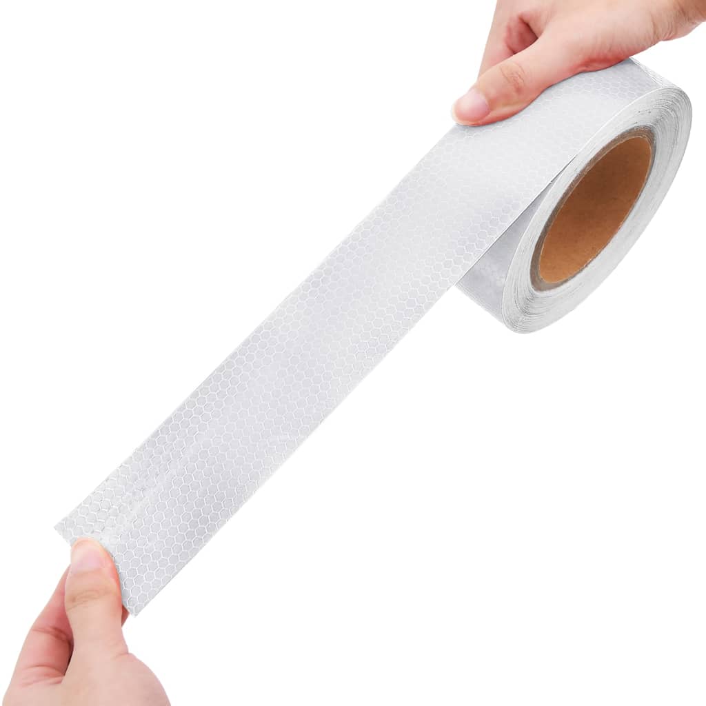 Reflecterende tape 5 cm x 20 m PVC wit
