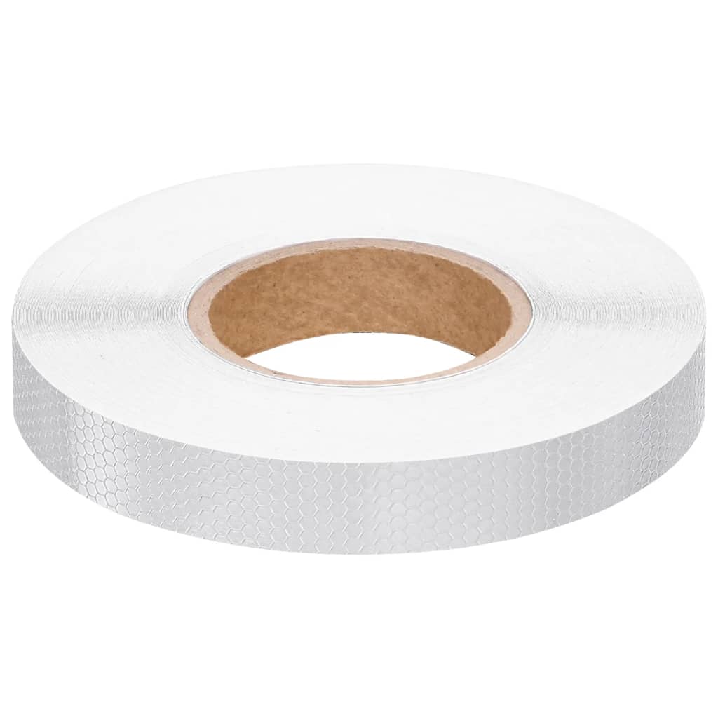 Reflecterende tape 2,5 cm x 50 m PVC wit