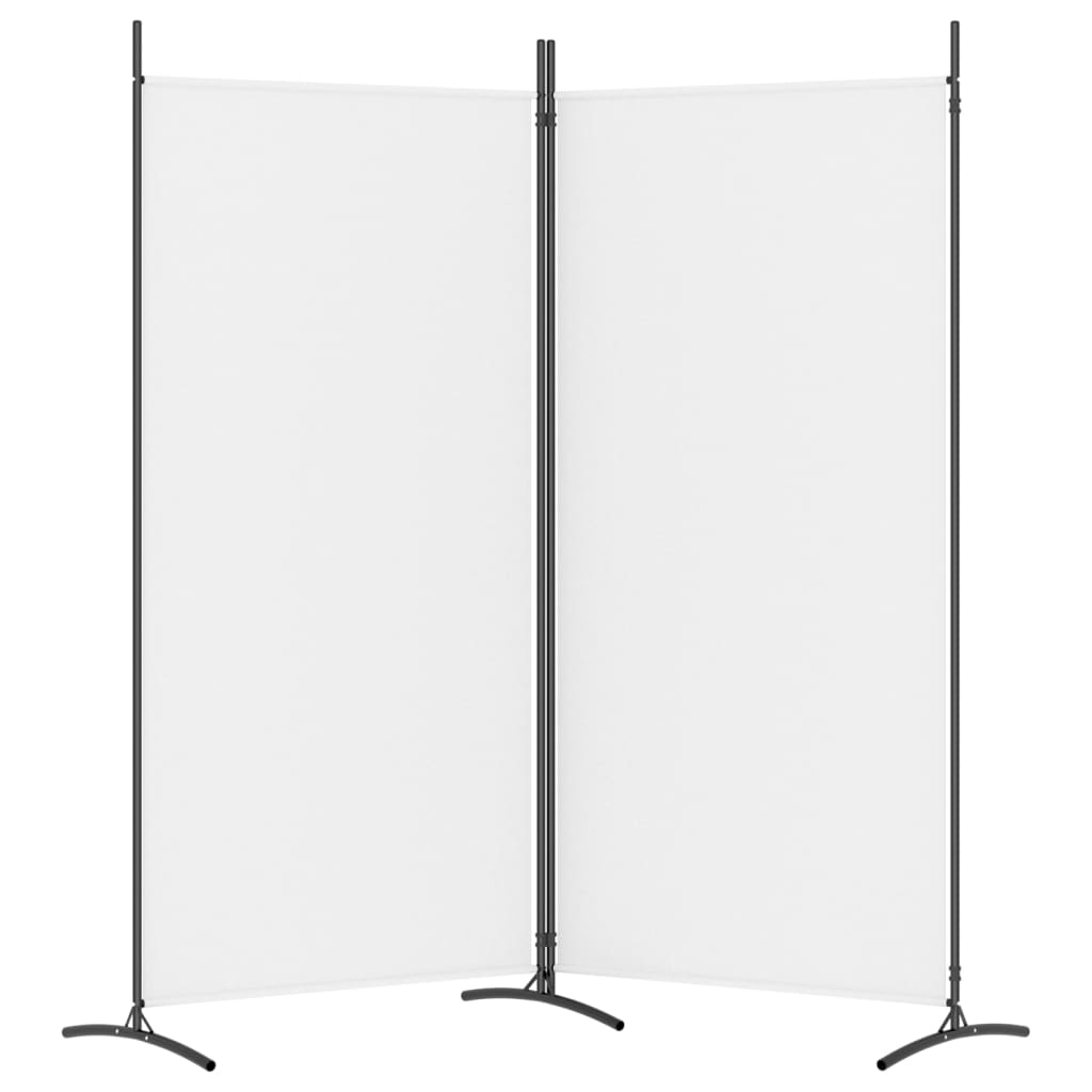 Kamerscherm Met 2 Panelen 175X180 Cm Stof Wit 175 x 180 cm