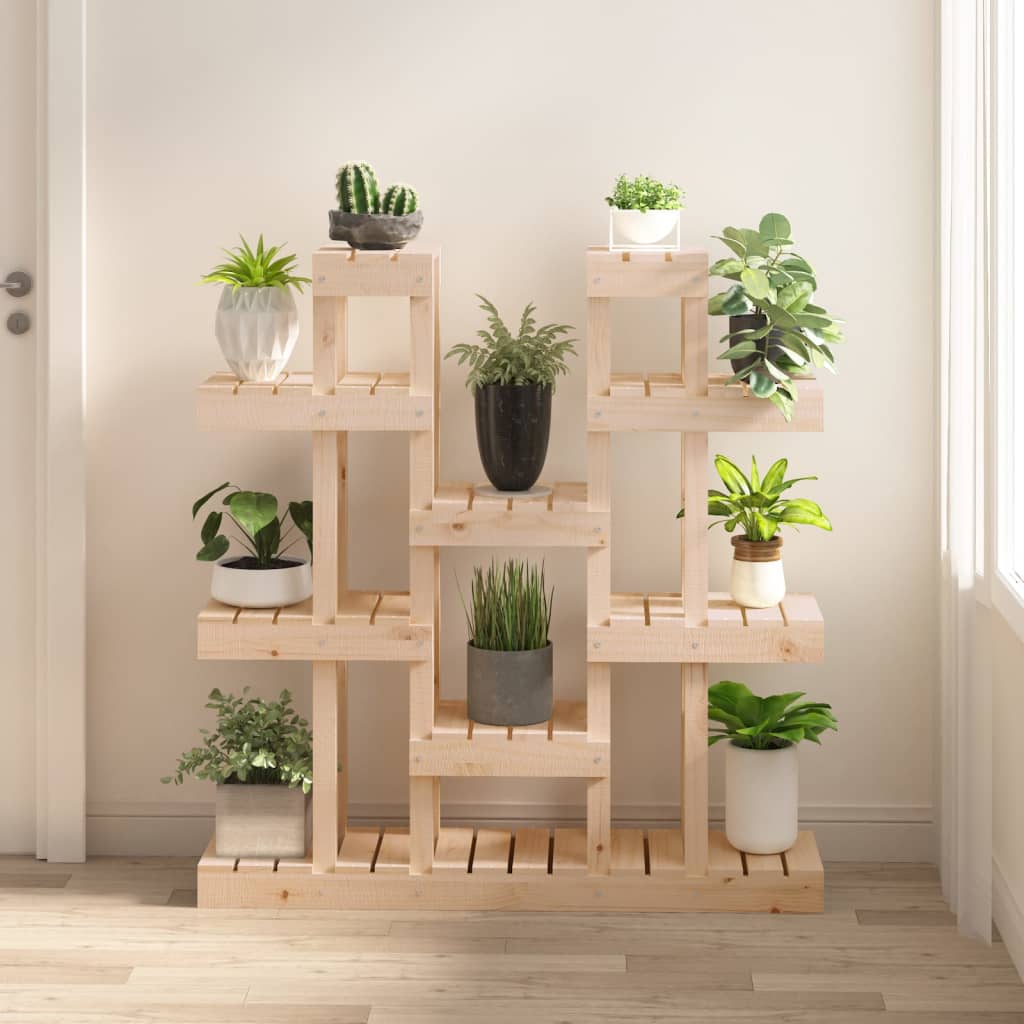 Plantenstandaard 104,5x25x109,5 cm massief grenenhout