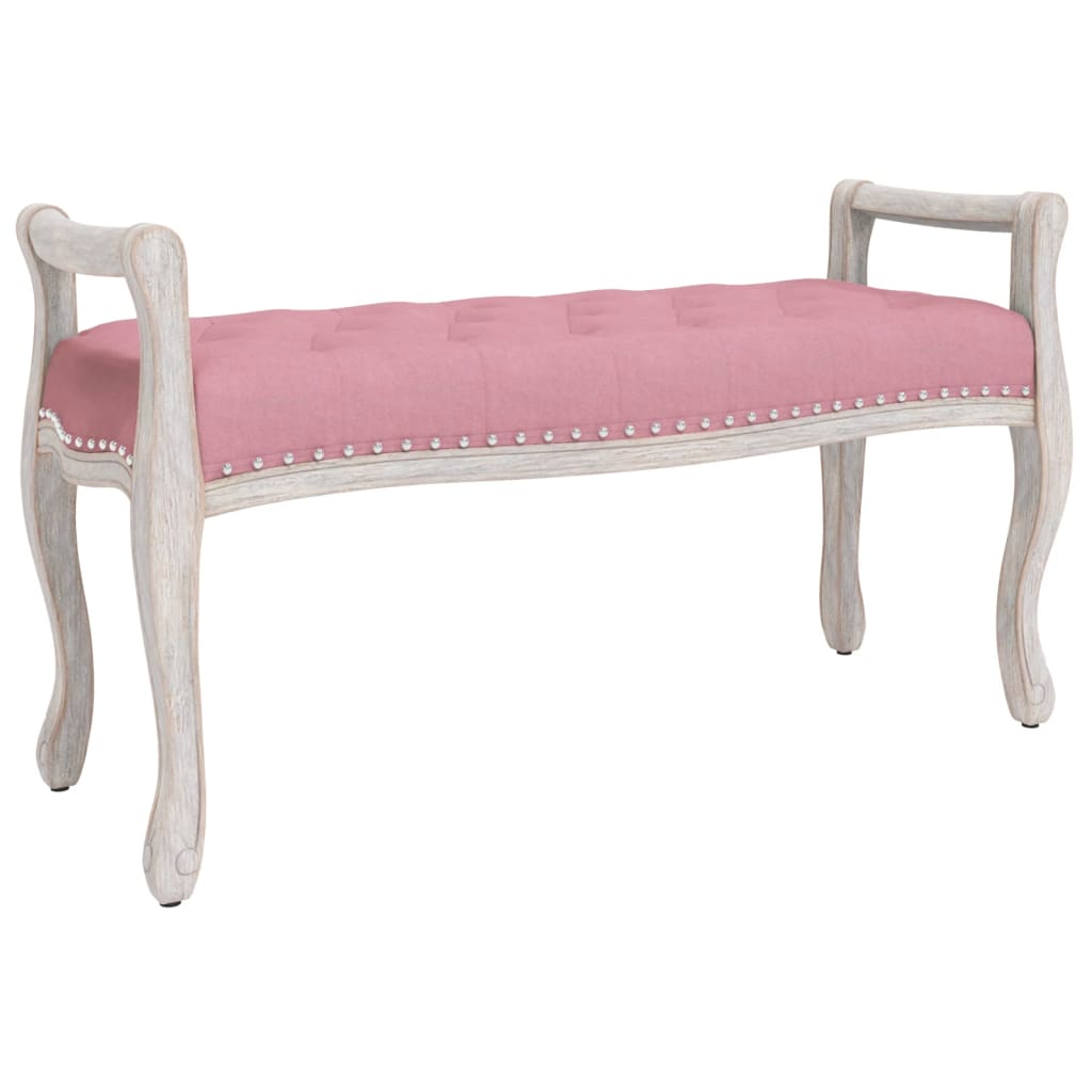 Bankje 110x45x60 cm fluweel roze