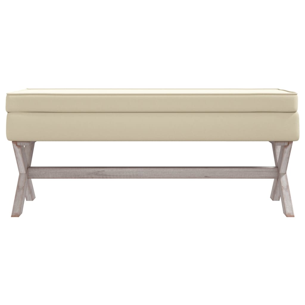 Opbergbankje 110X45X49 Cm Linnen Beige 110 x 45 x 49 cm