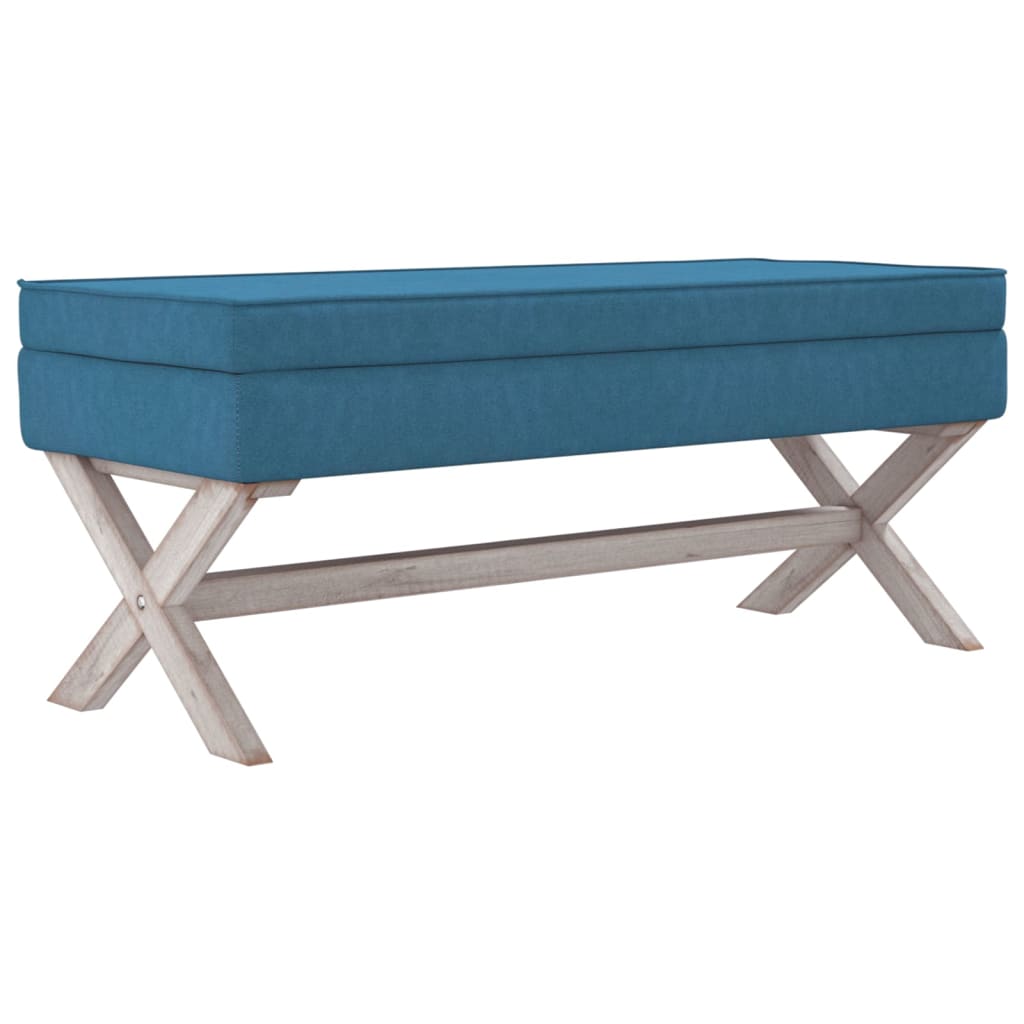 Opbergkruk 110X45X49 Cm Fluweel Blauw 110 x 45 x 49 cm