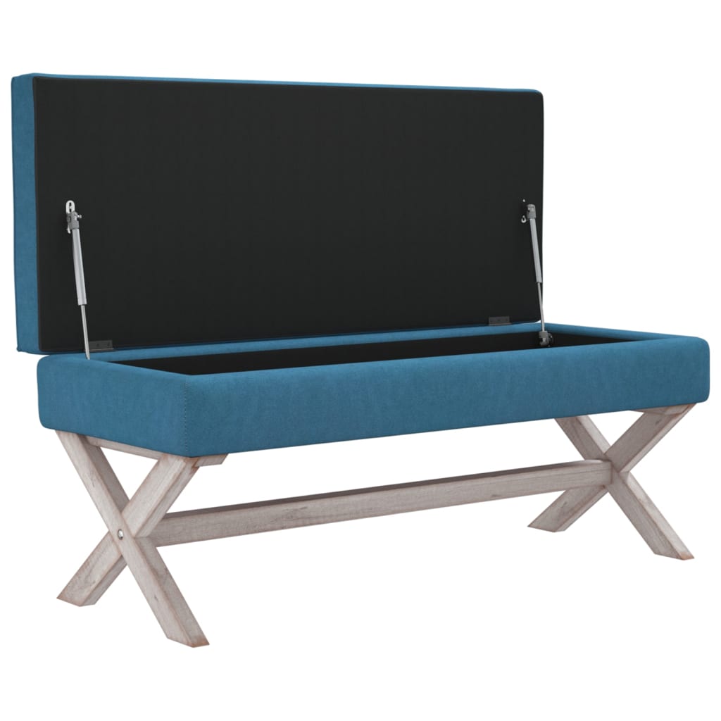 Opbergkruk 110X45X49 Cm Fluweel Blauw 110 x 45 x 49 cm