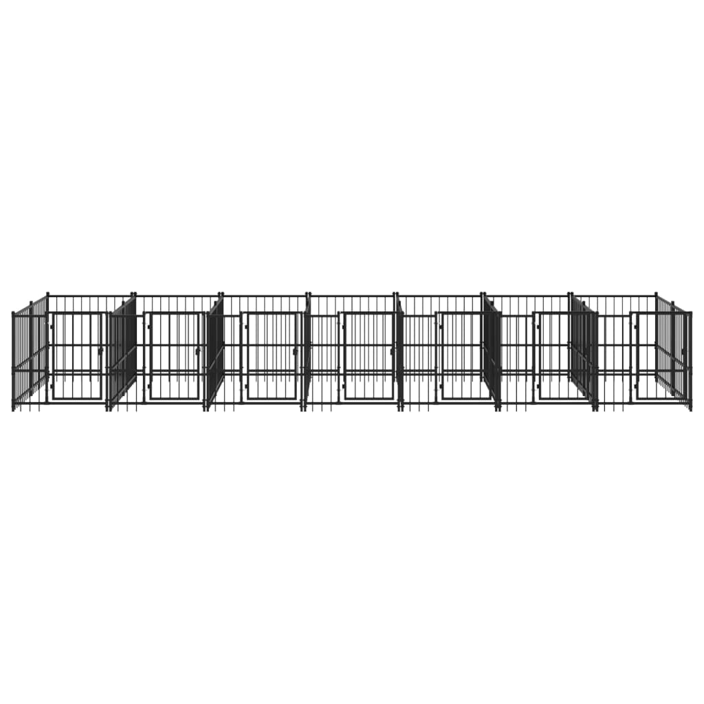 Hondenkennel Voor Buiten 13,14 M² Staal 679 x 193.5 x 100 cm