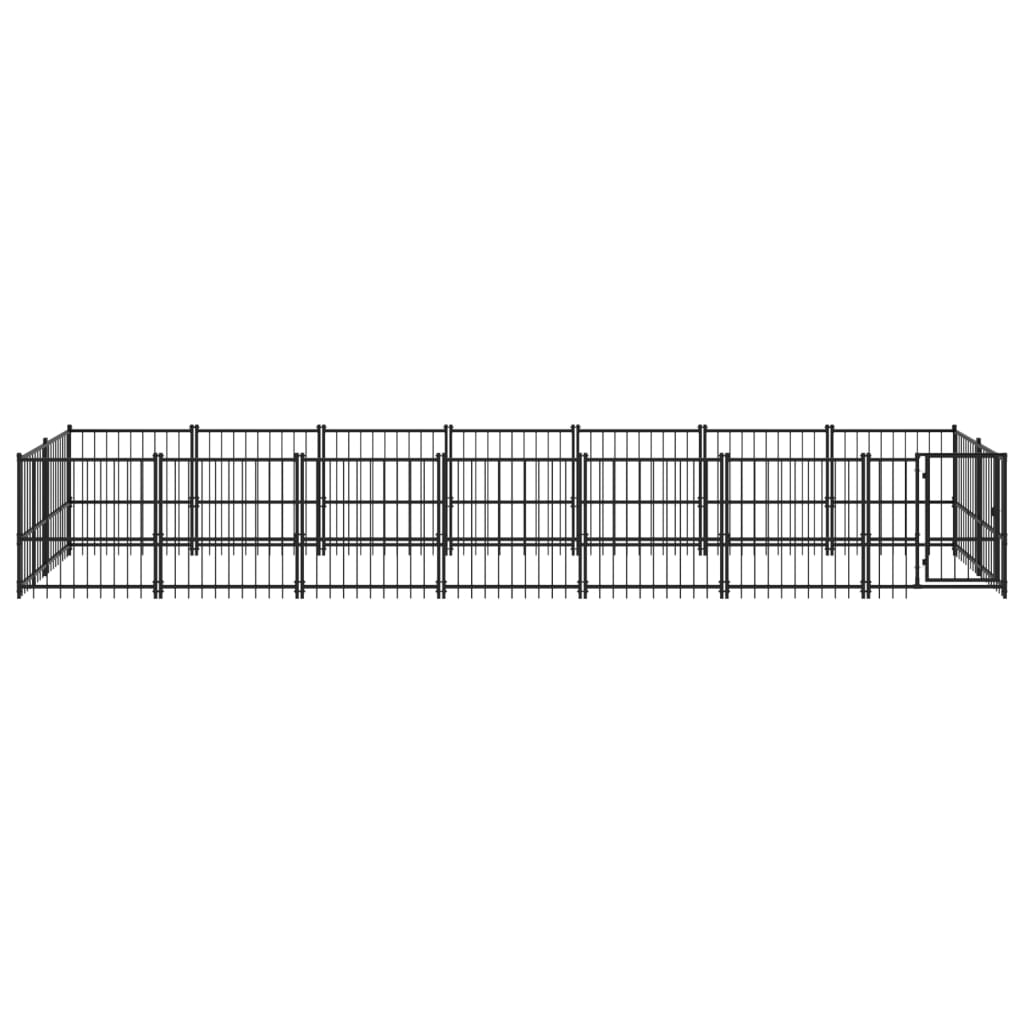 Hondenkennel Voor Buiten 13,14 M² Staal 679 x 193.5 x 100 cm