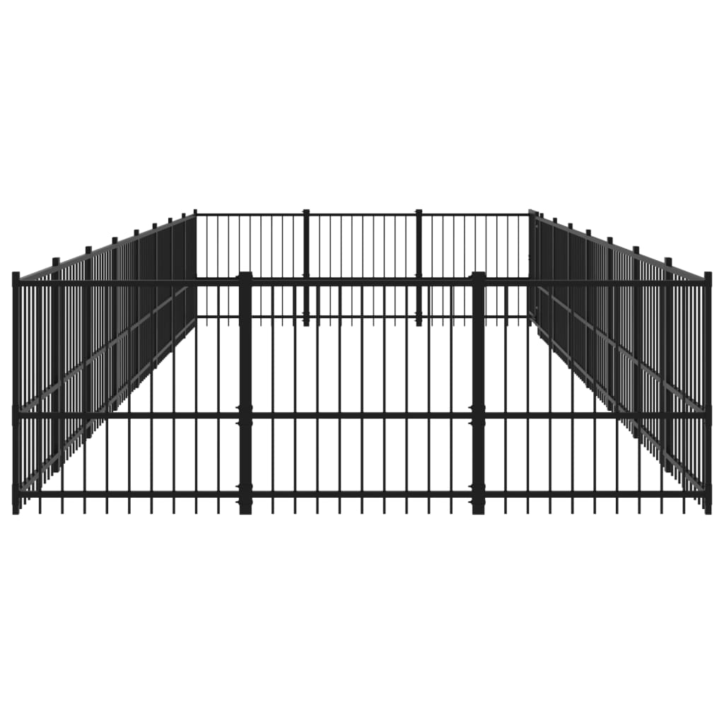 Hondenkennel Voor Buiten 22,58 M² Staal 776 x 291 x 100 cm