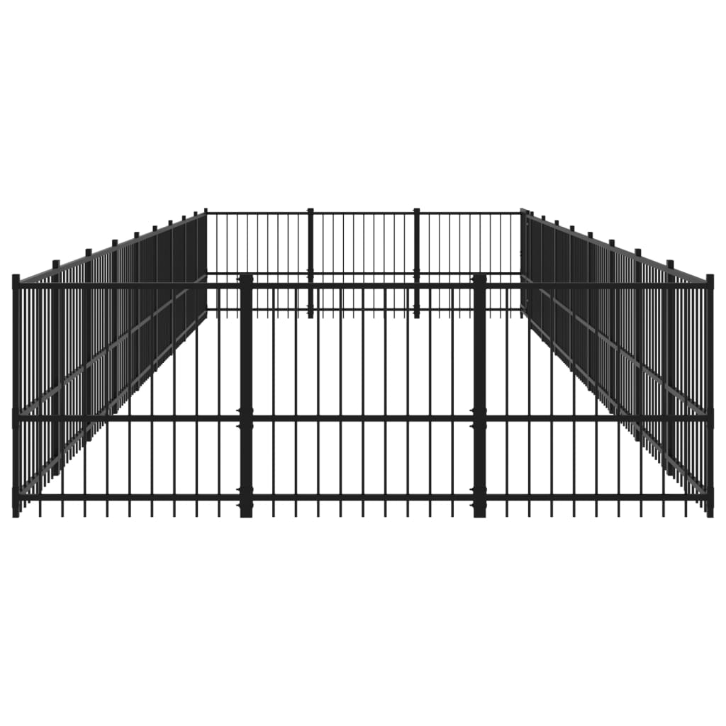 Hondenkennel Voor Buiten 25,4 M² Staal 873 x 291 x 100 cm