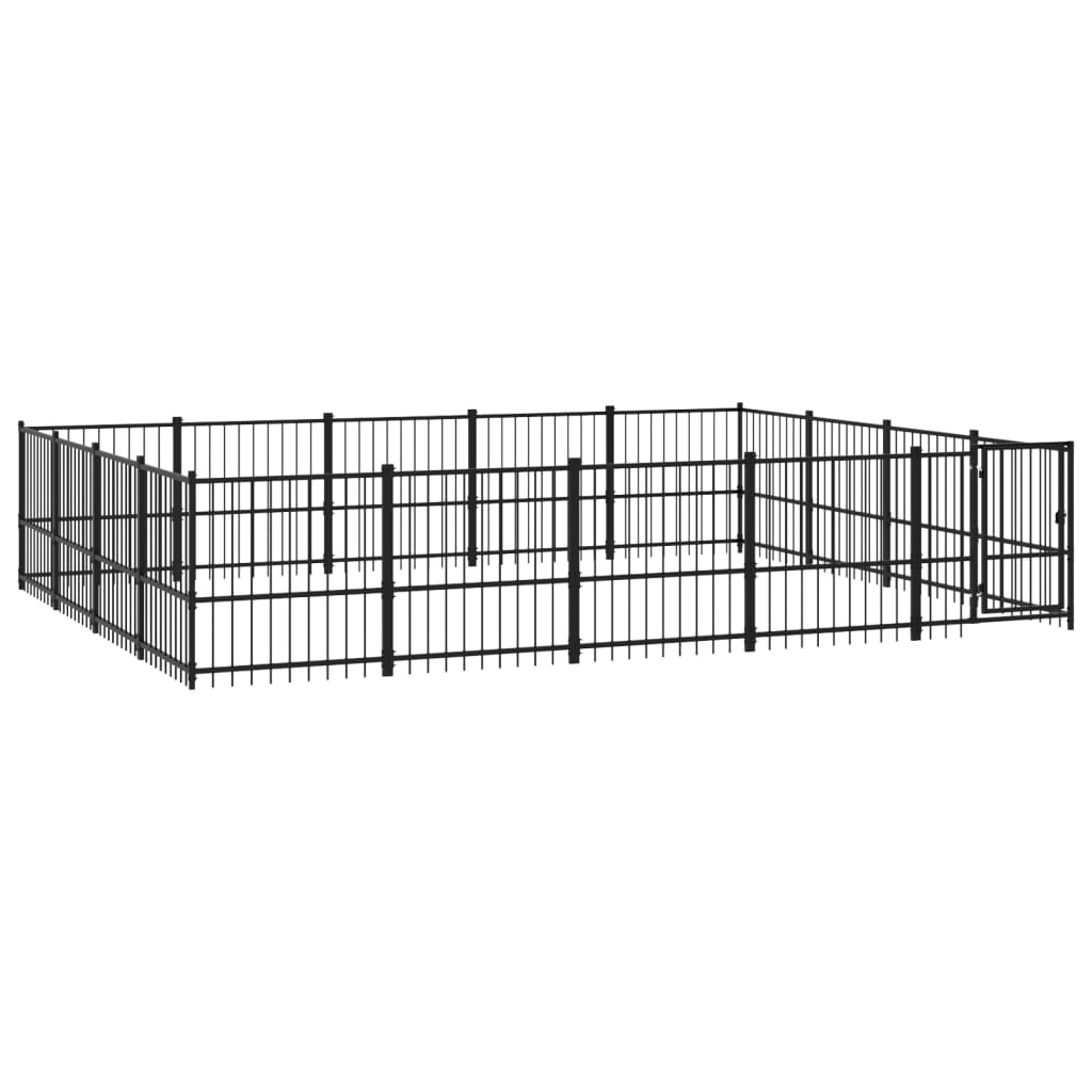 Hondenkennel Voor Buiten 18,82 M² Staal 485 x 388 x 100 cm