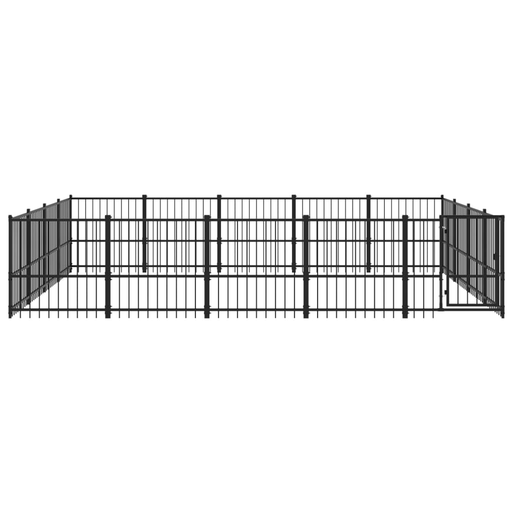 Hondenkennel Voor Buiten 18,82 M² Staal 485 x 388 x 100 cm