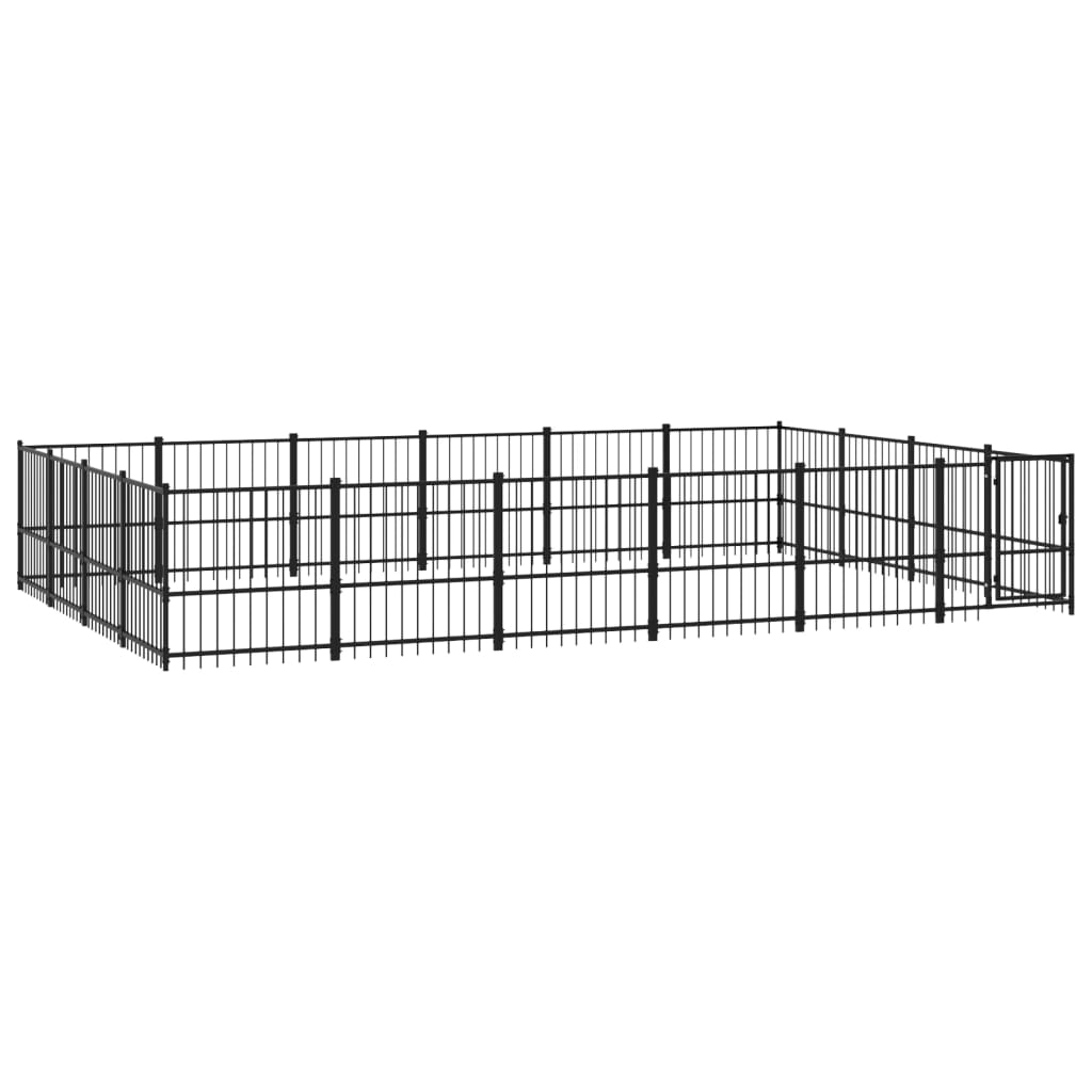 Hondenkennel Voor Buiten 22,58 M² Staal 582 x 388 x 100 cm