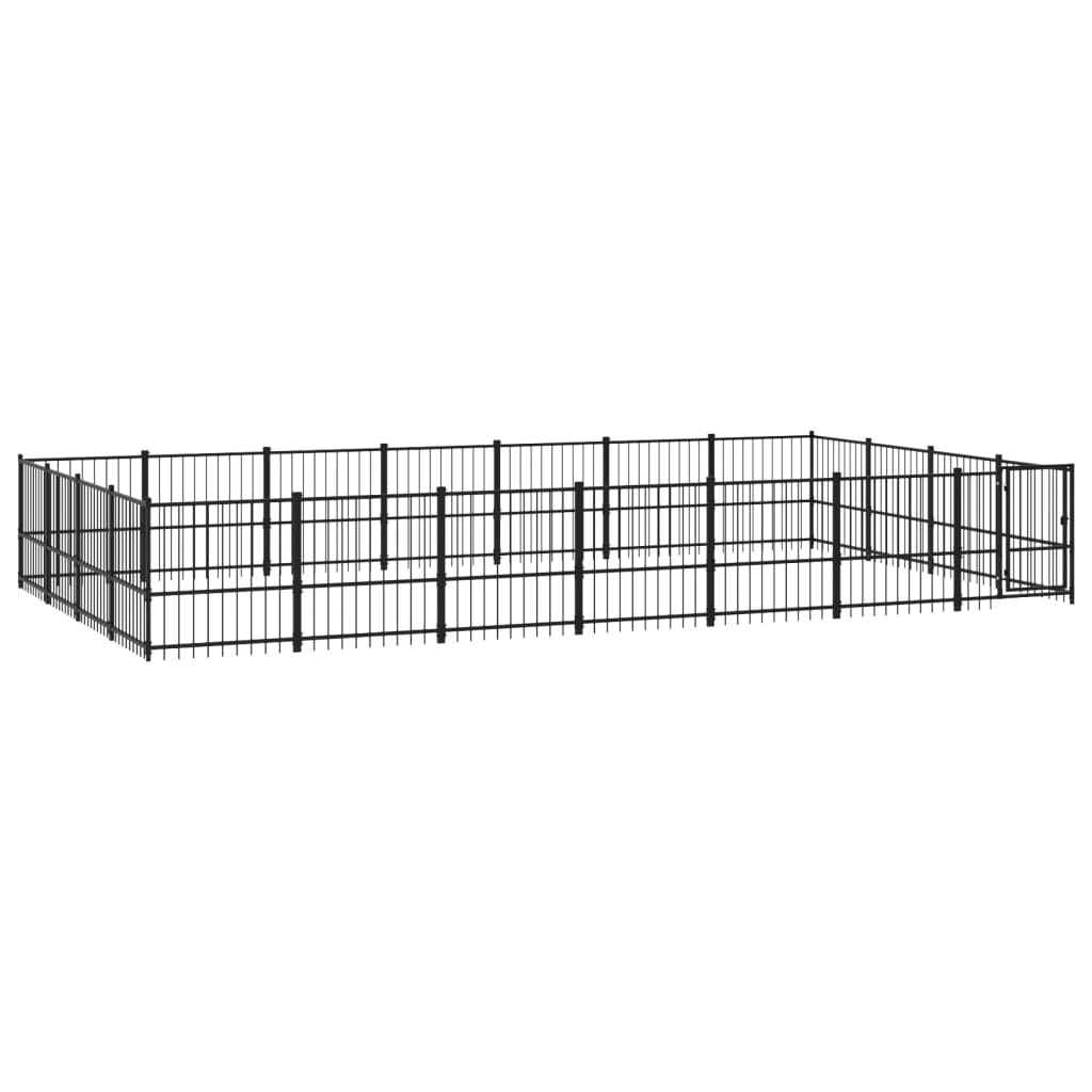 Hondenkennel Voor Buiten 26,35 M² Staal 679 x 388 x 100 cm