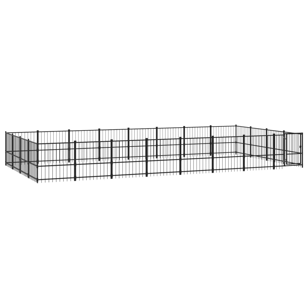 Hondenkennel Voor Buiten 30,11 M² Staal 776 x 388 x 100 cm