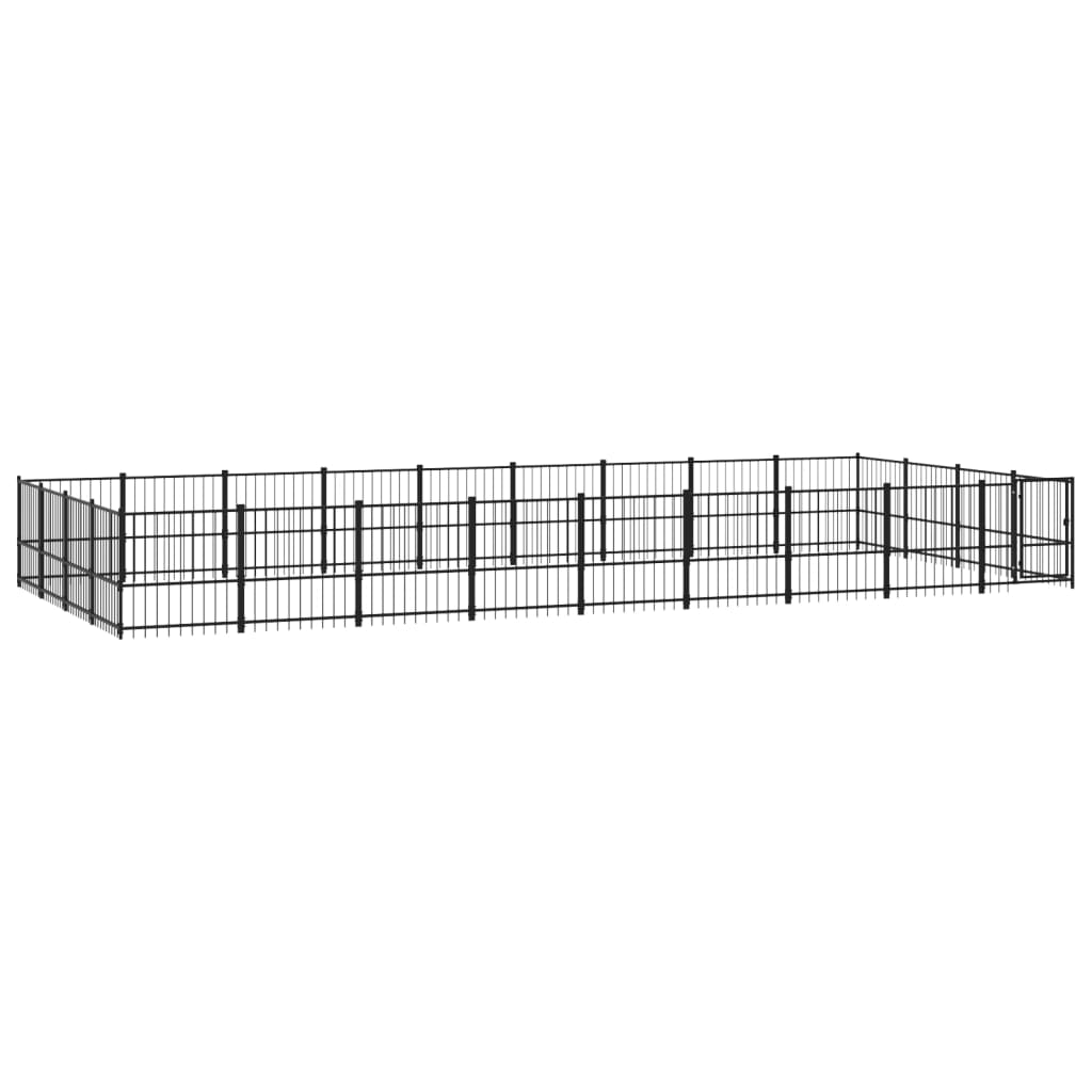 Hondenkennel Voor Buiten 33,87 M² Staal 873 x 388 x 100 cm