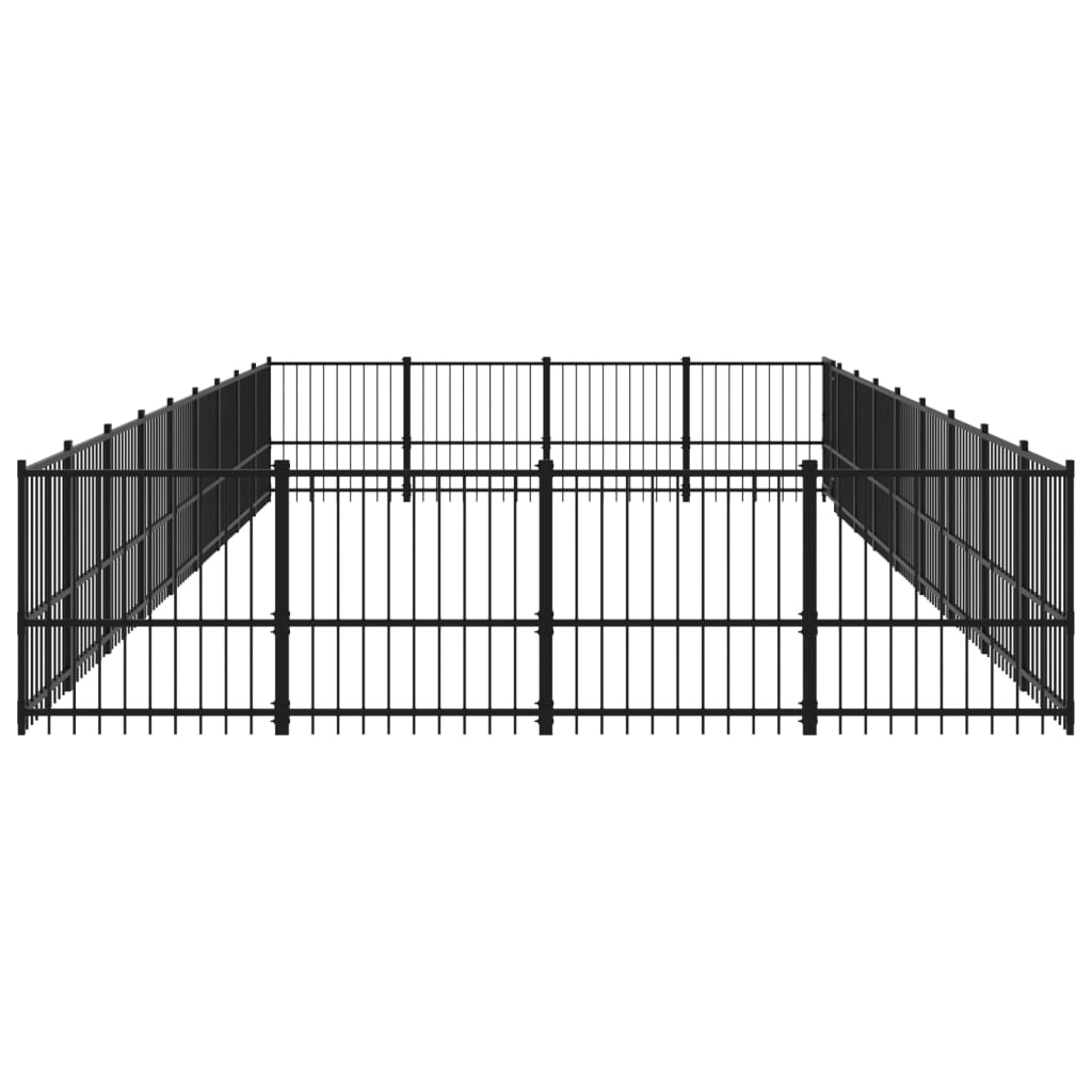 Hondenkennel Voor Buiten 33,87 M² Staal 873 x 388 x 100 cm