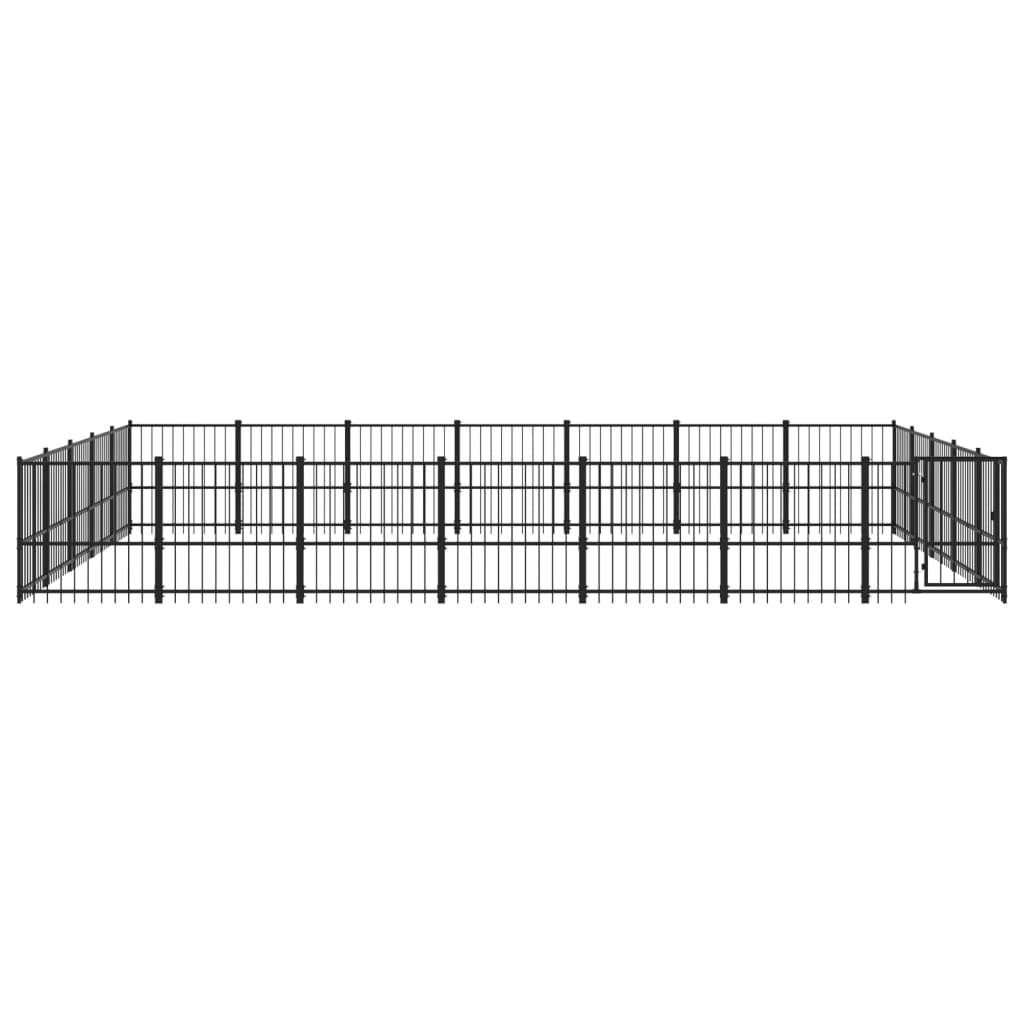 Hondenkennel Voor Buiten 32,93 M² Staal 679 x 485 x 100 cm