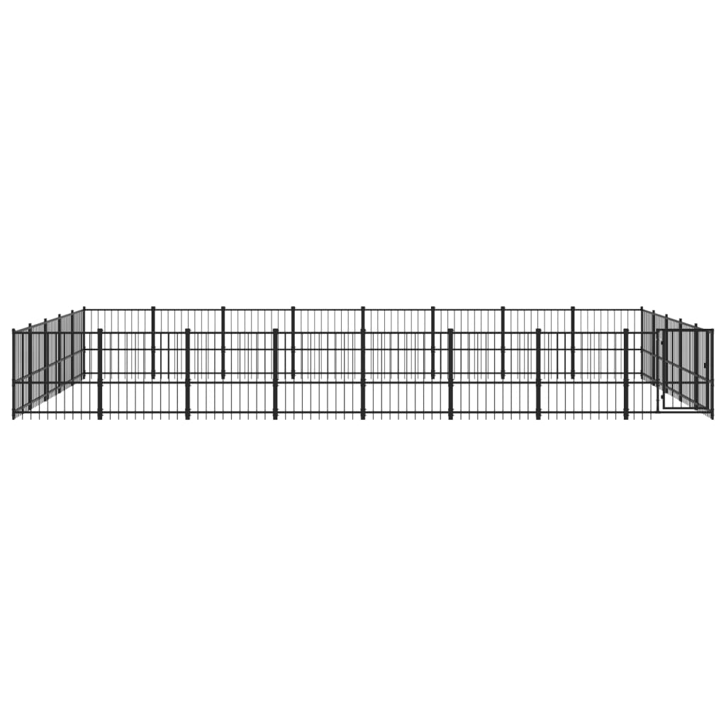 Hondenkennel Voor Buiten 37,64 M² Staal 776 x 485 x 100 cm