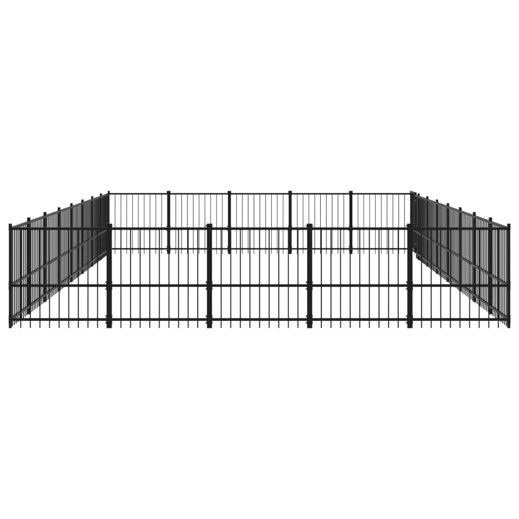 Hondenkennel Voor Buiten 37,64 M² Staal 776 x 485 x 100 cm