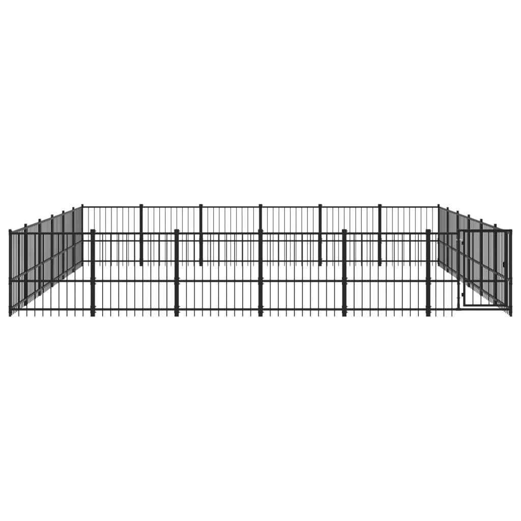 Hondenkennel Voor Buiten 33,87 M² Staal 582 x 582 x 100 cm