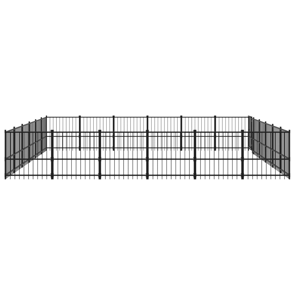 Hondenkennel Voor Buiten 33,87 M² Staal 582 x 582 x 100 cm