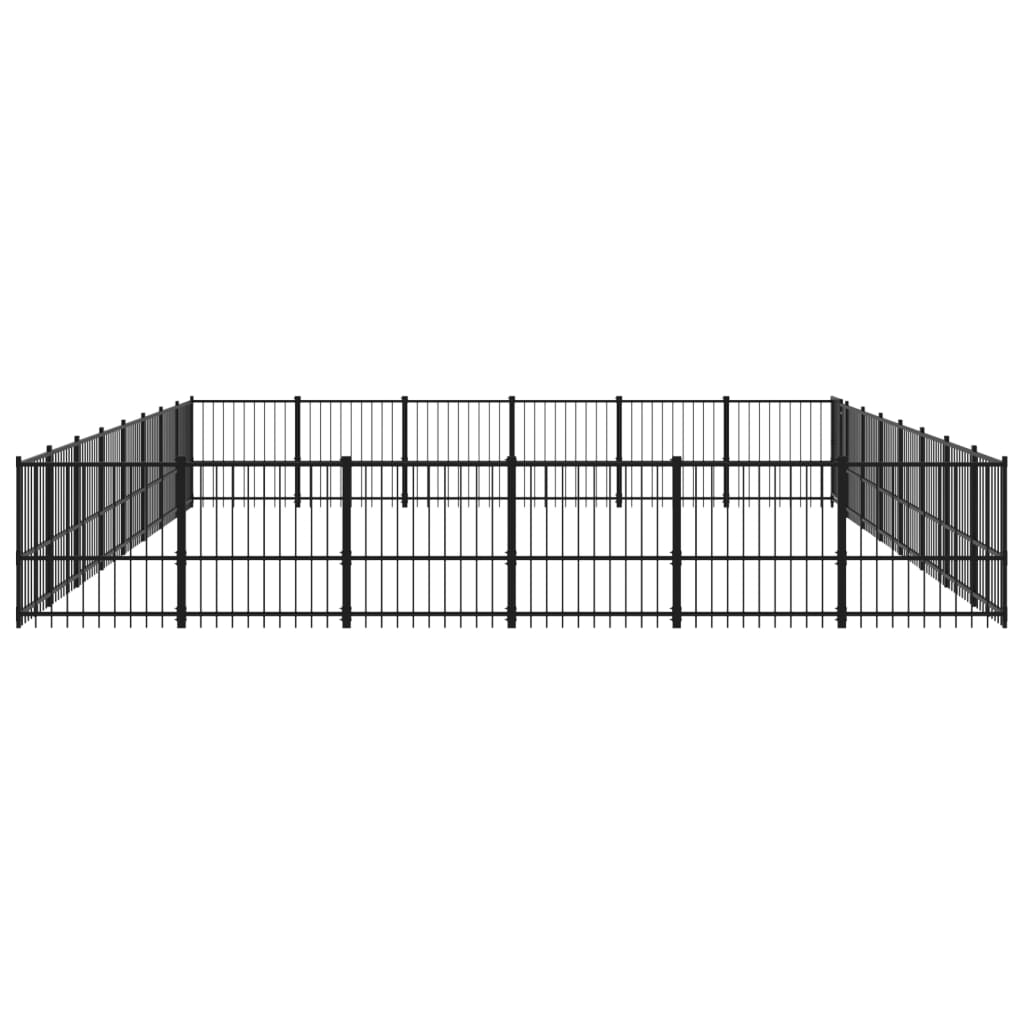 Hondenkennel Voor Buiten 45,16 M² Staal 776 x 582 x 100 cm