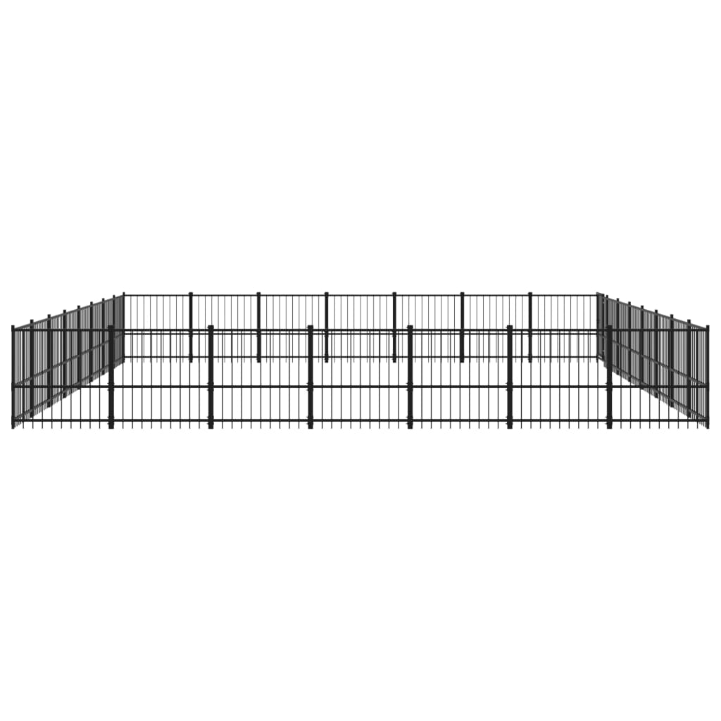 Hondenkennel Voor Buiten 52,69 M² Staal 776 x 679 x 100 cm