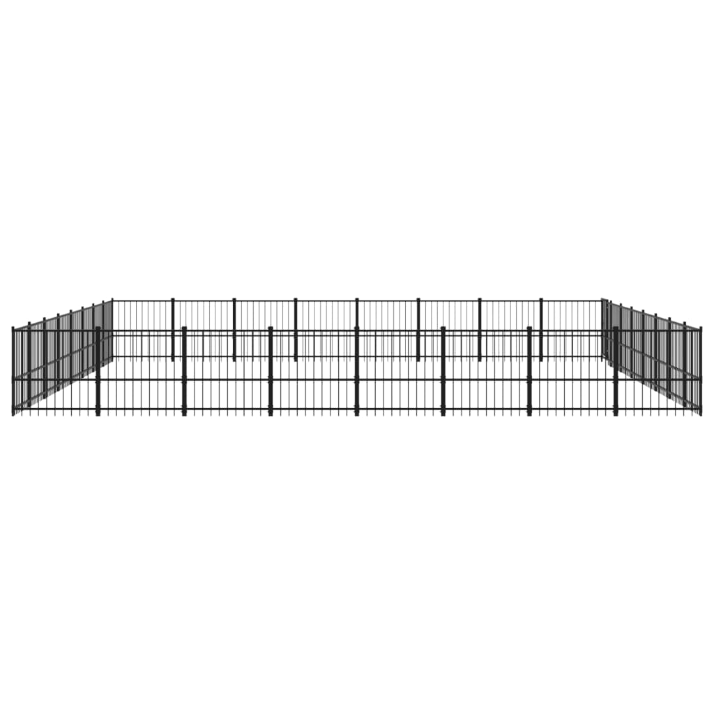 Hondenkennel Voor Buiten 60,22 M² Staal 776 x 776 x 100 cm