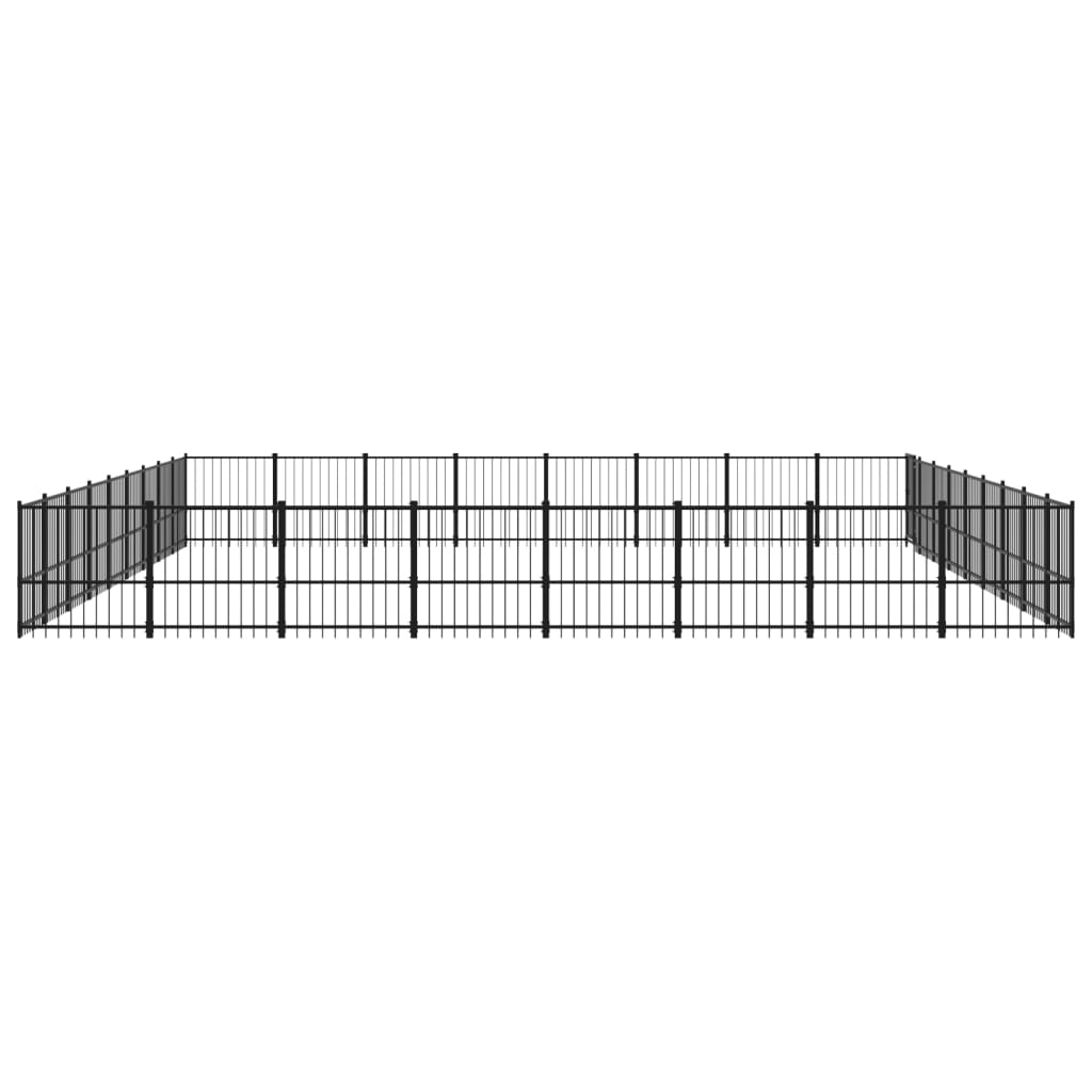 Hondenkennel Voor Buiten 67,74 M² Staal 873 x 776 x 100 cm