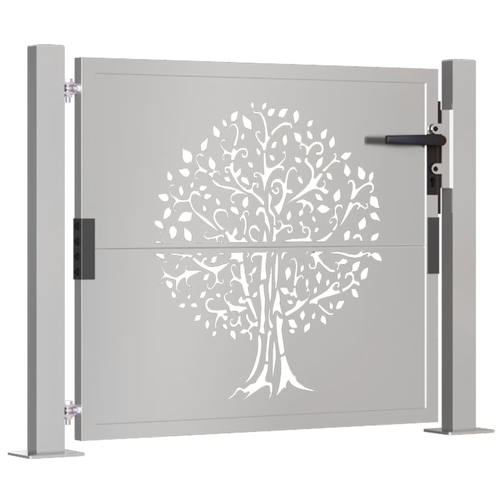 Poort 105x105 cm boomontwerp cortenstaal