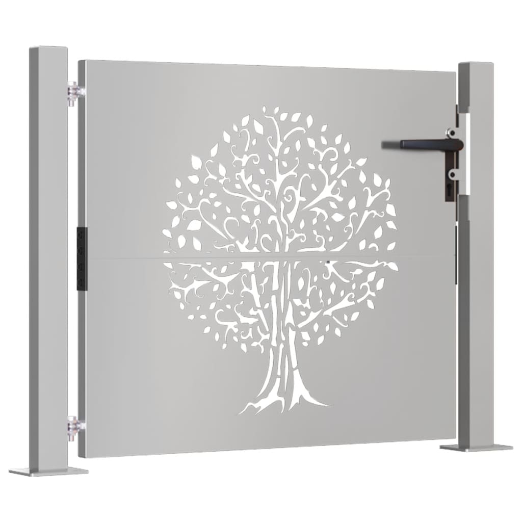 Poort 105x105 cm boomontwerp cortenstaal