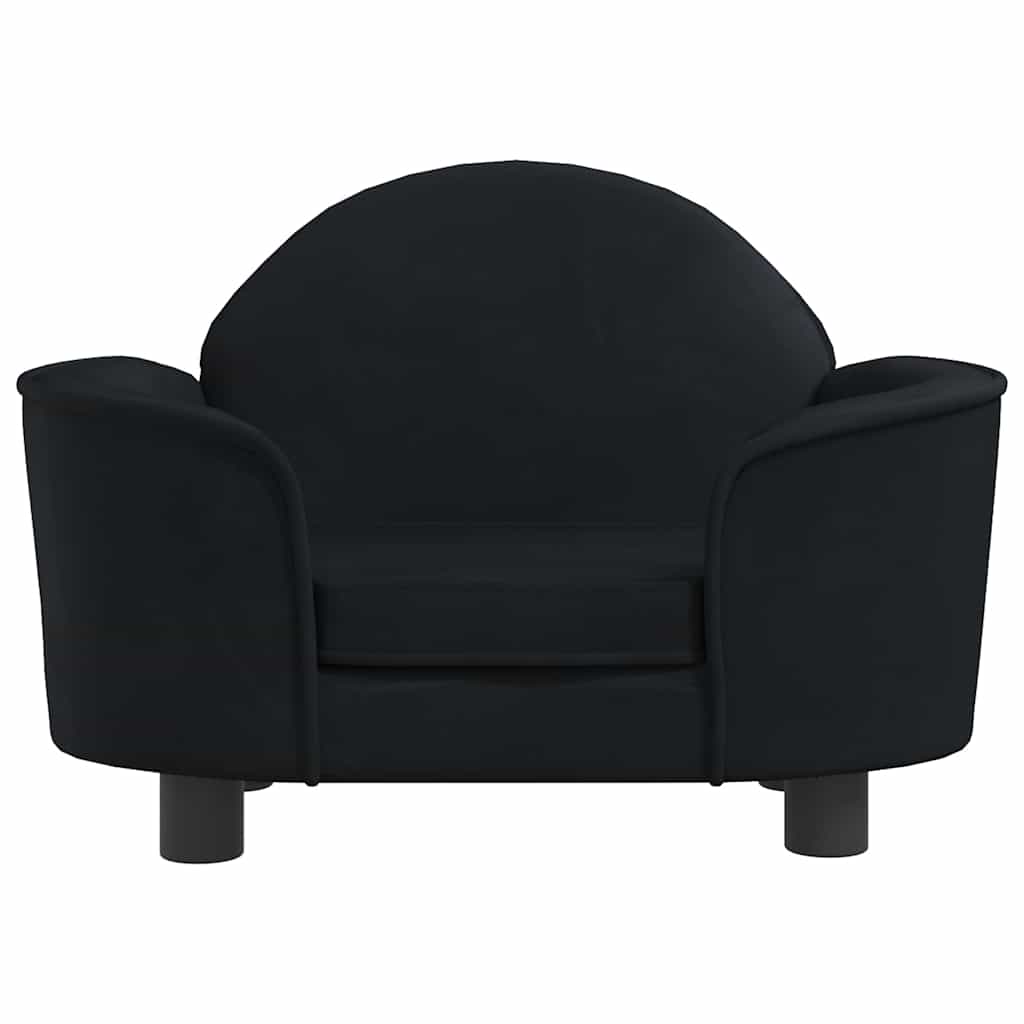 Hondenmand 66x40x45 cm fluweel zwart