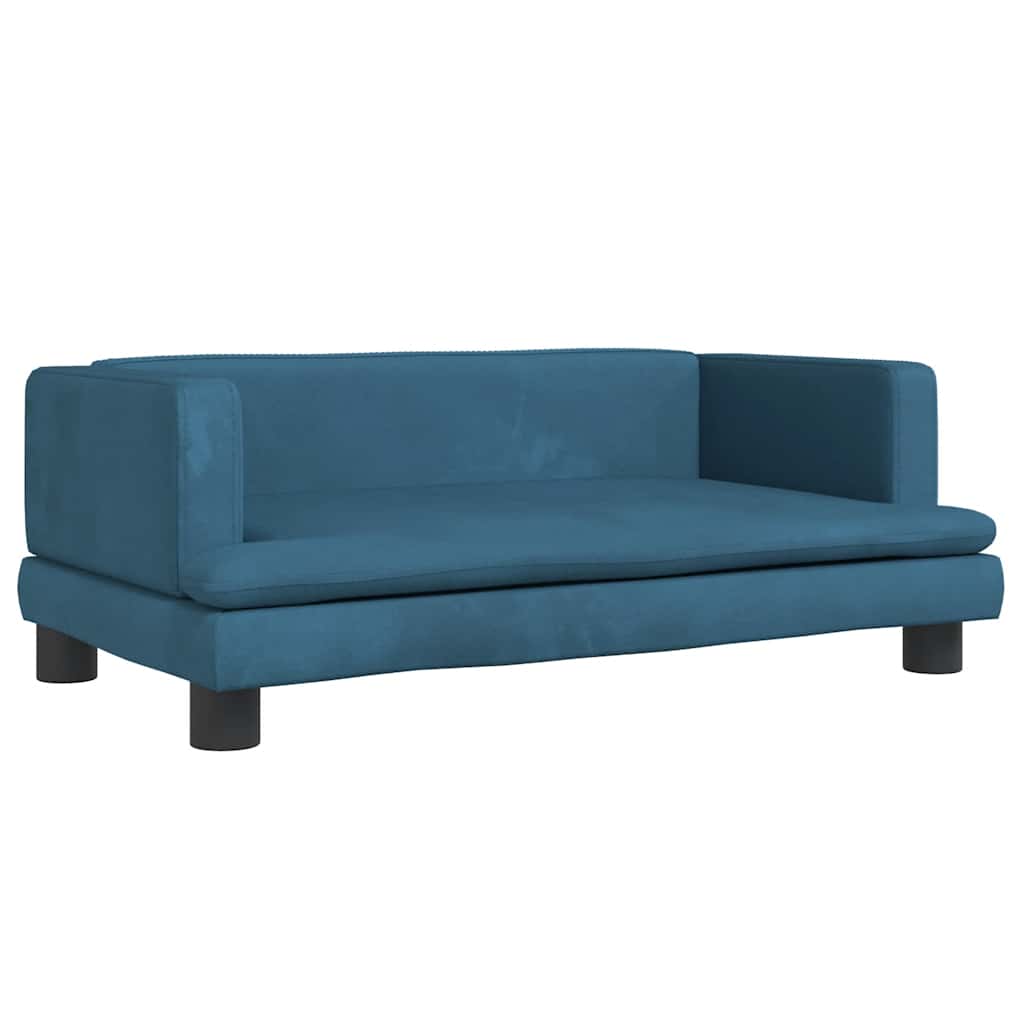Hondenmand 80x45x30 cm fluweel blauw