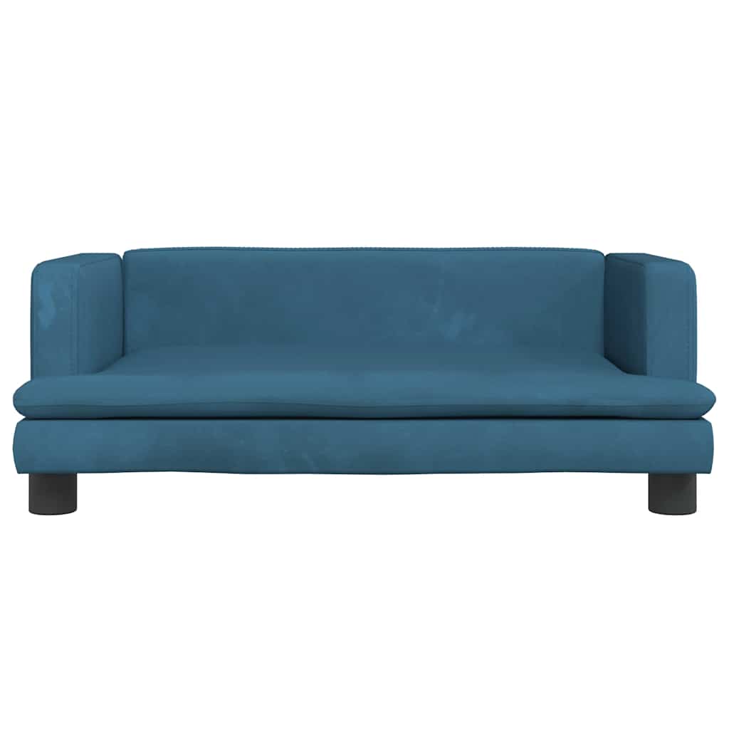 Hondenmand 80x45x30 cm fluweel blauw