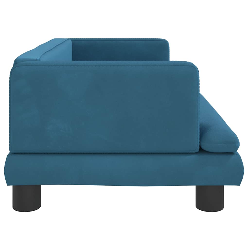 Hondenmand 80x45x30 cm fluweel blauw