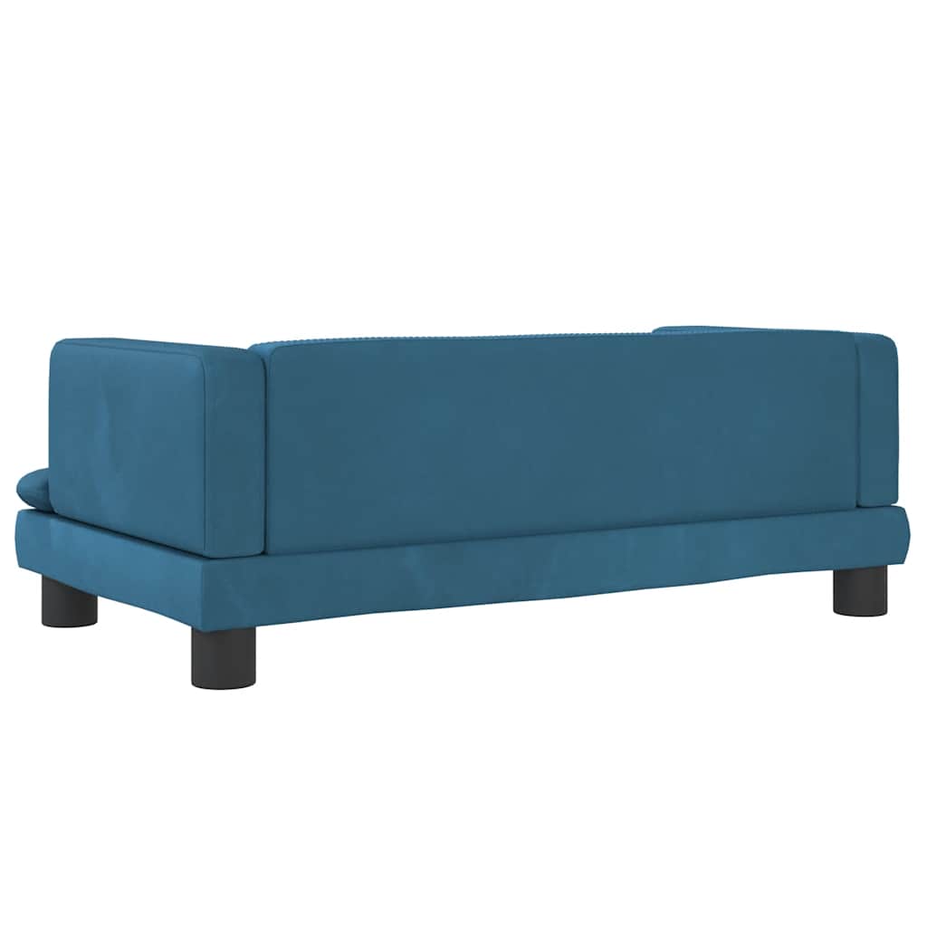 Hondenmand 80x45x30 cm fluweel blauw