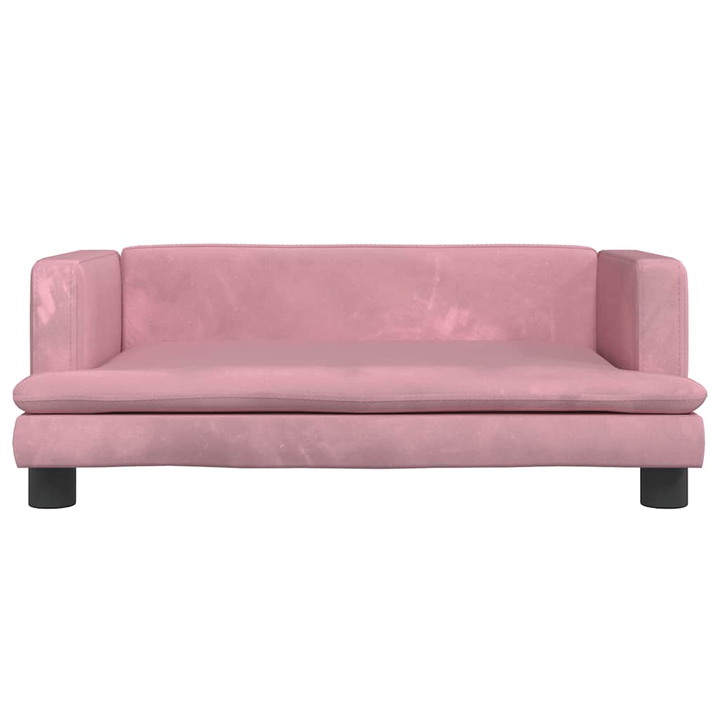 Hondenmand 80x45x30 cm fluweel roze