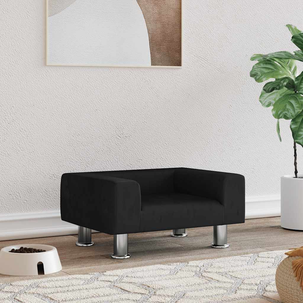 Hondenmand 50x40x26,5 cm fluweel zwart