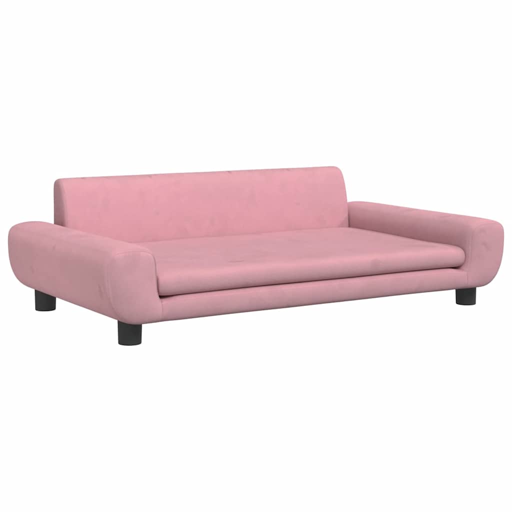 Hondenmand 100x54x33 cm fluweel roze