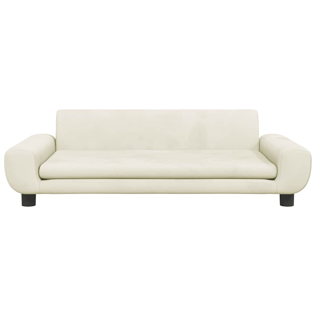 Hondenmand 100x54x33 cm fluweel crèmekleurig