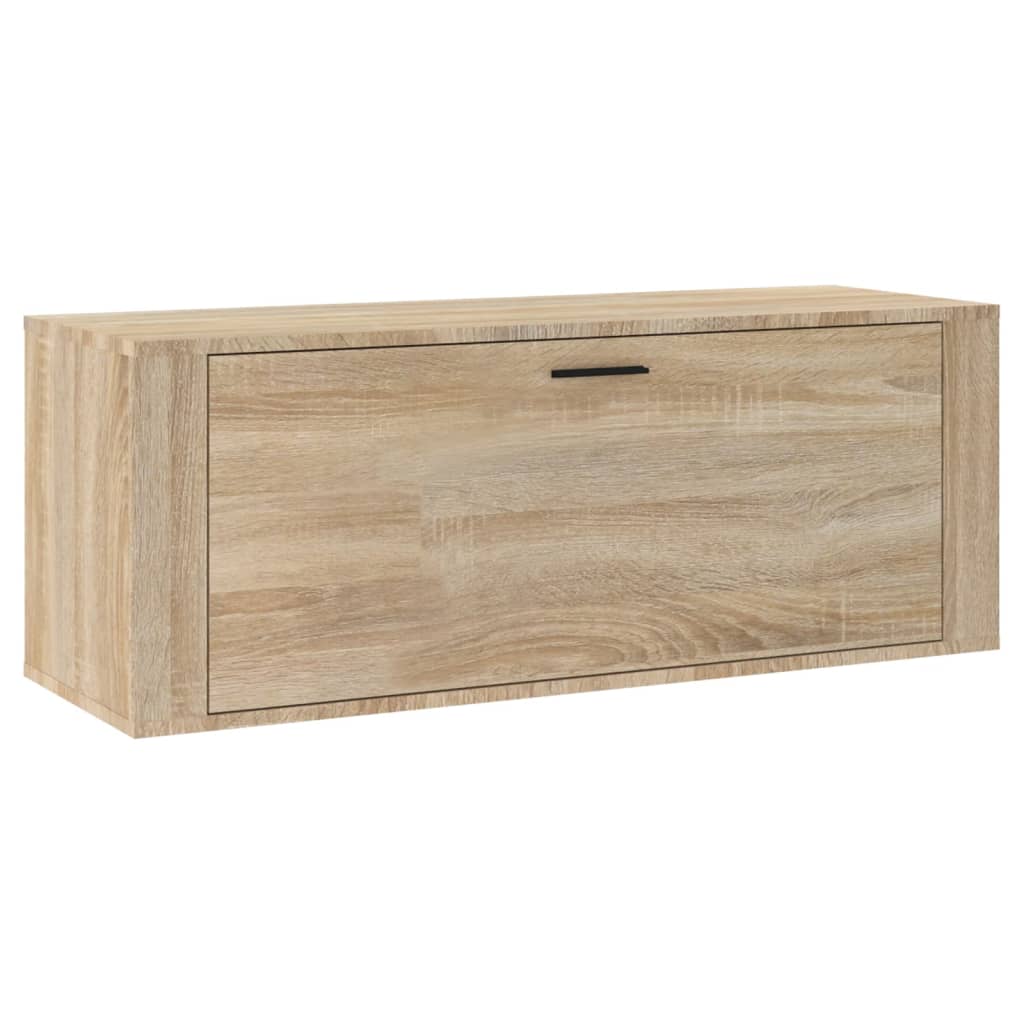 Wandschoenenkast 100x35x38 cm bewerkt hout sonoma eiken