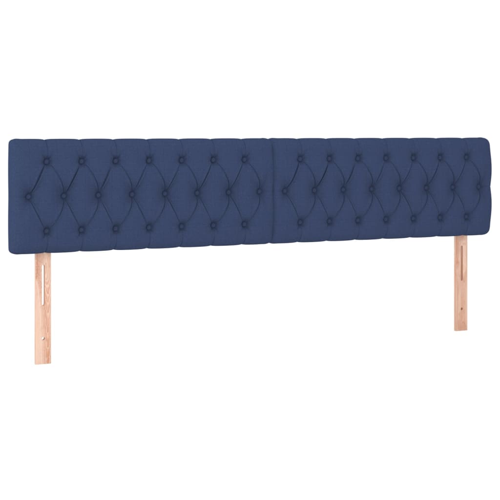 Hoofdbord LED 180x7x78/88 cm stof blauw