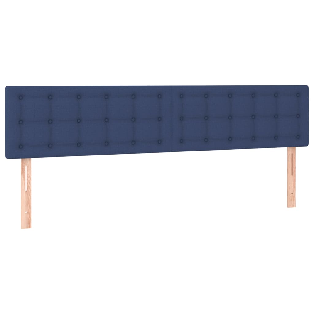 Hoofdbord LED 180x5x78/88 cm stof blauw