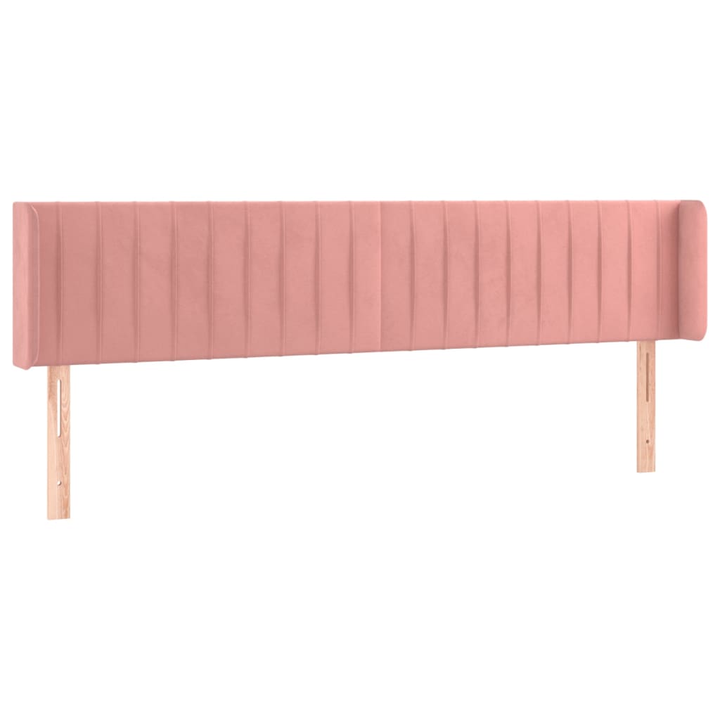 Hoofdbord LED 183x16x78/88 cm fluweel roze