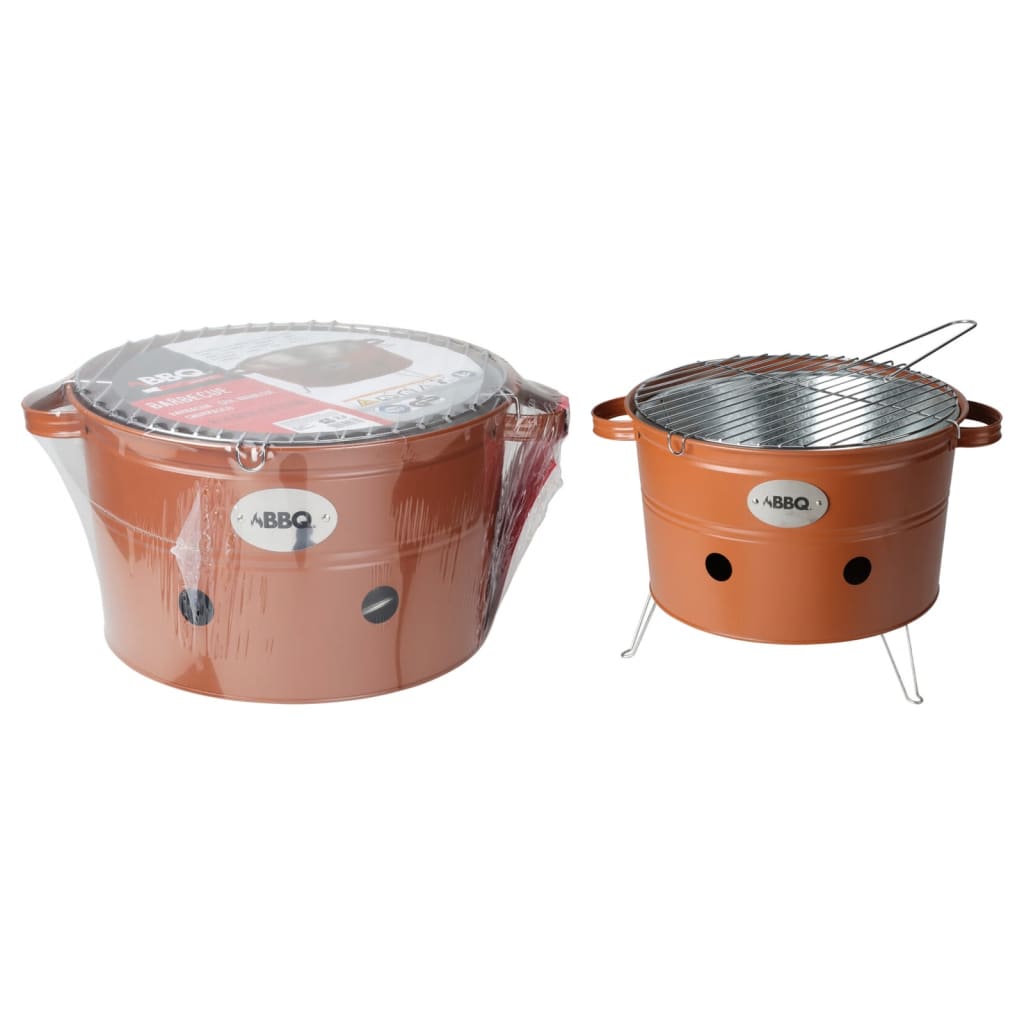 Barbecue emmer met 2 handvatten 34,5 cm matoranje