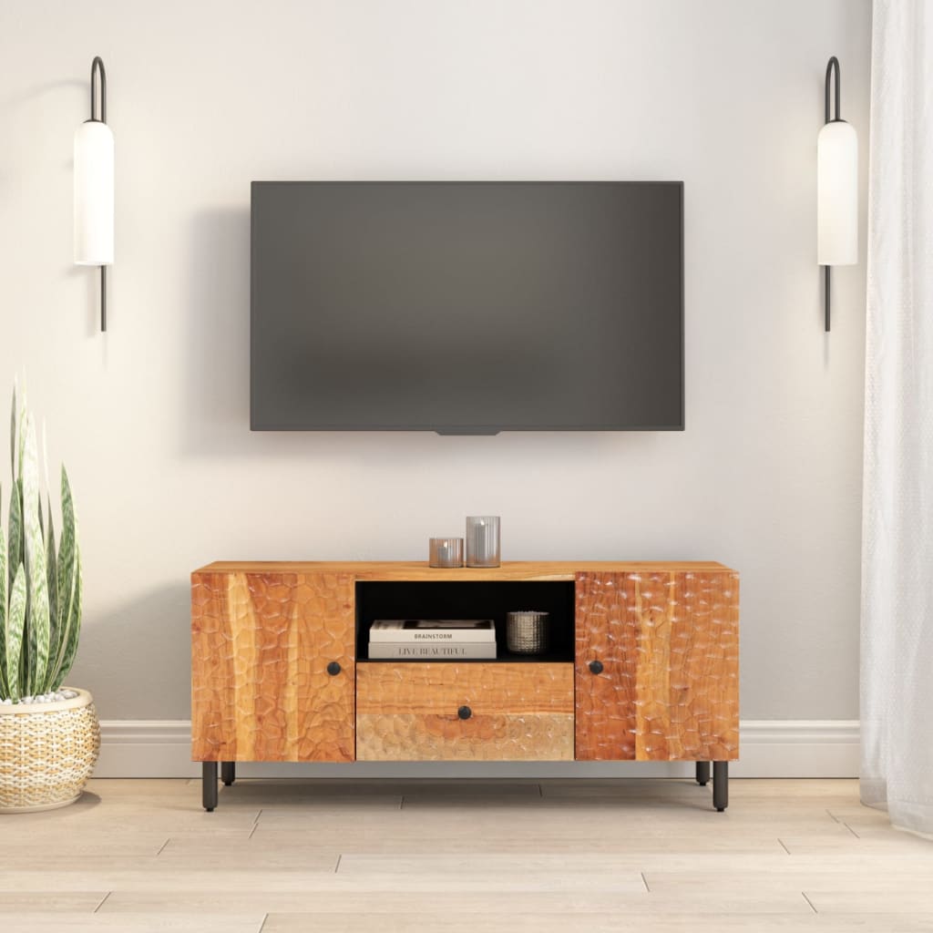 Tv-Meubel 105X33X46 Cm Massief Acaciahout