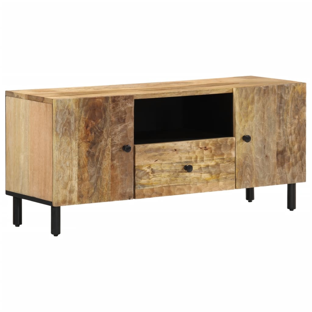 Tv-Meubel 05X33X46Cm Naturel massief mangohout