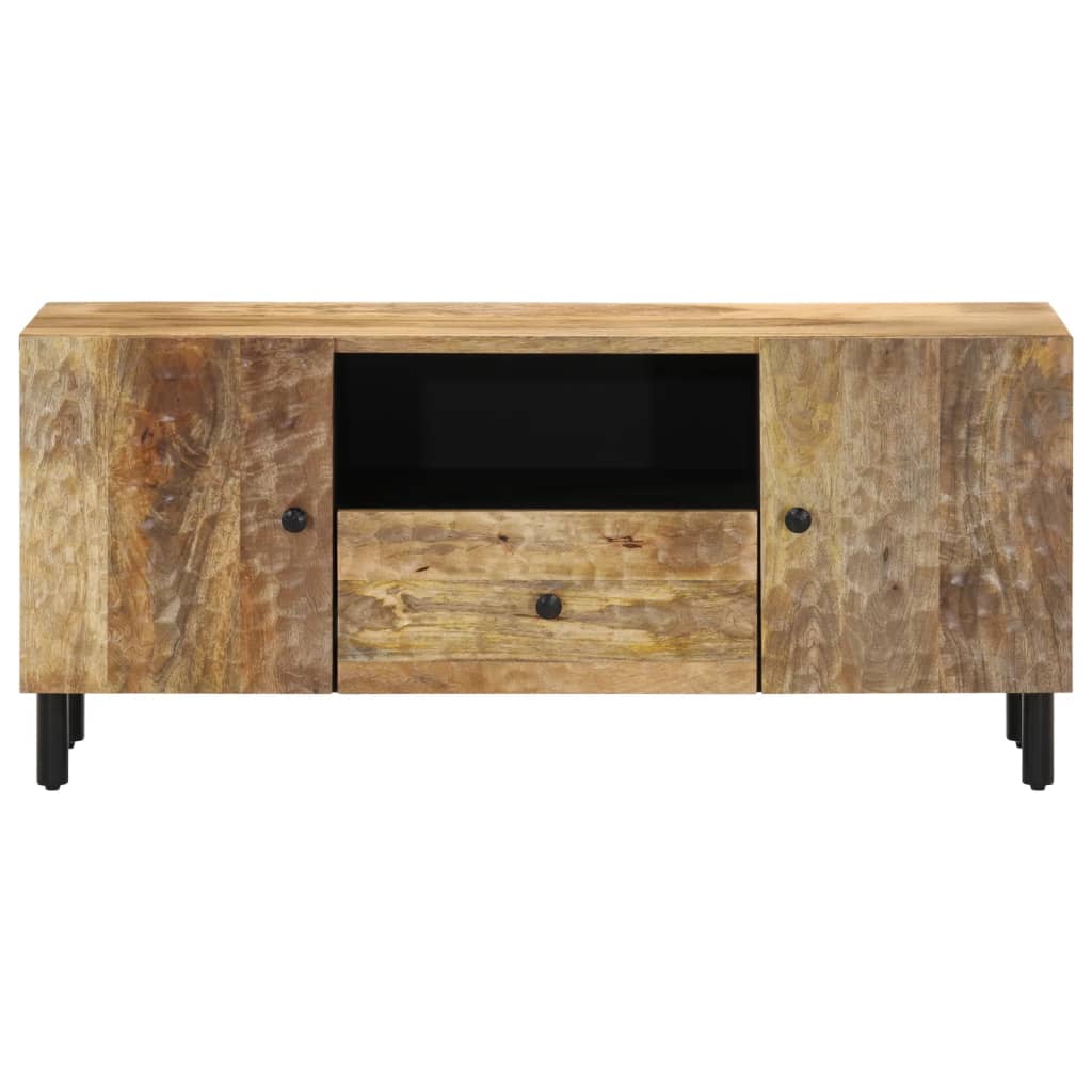 Tv-Meubel 05X33X46Cm Naturel massief mangohout