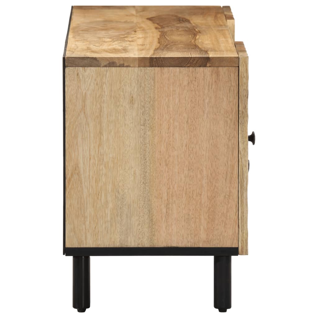 Tv-Meubel 05X33X46Cm Naturel massief mangohout