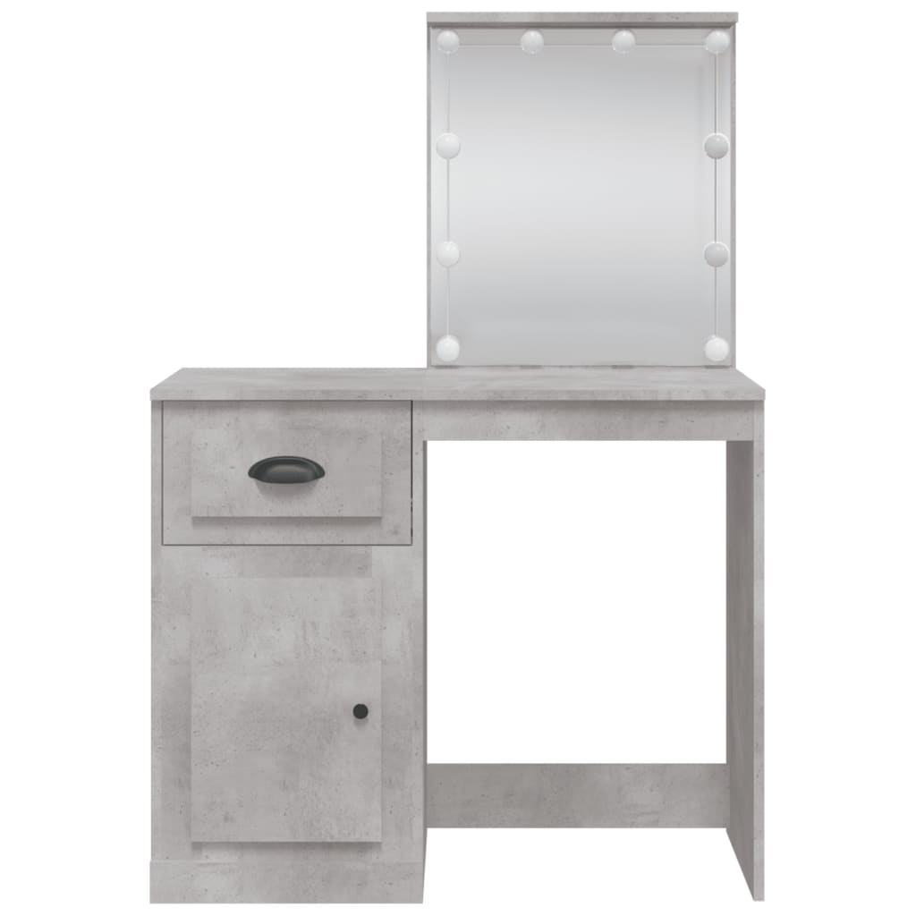 Kaptafel met LED-verlichting 90x42x132,5 cm betongrijs